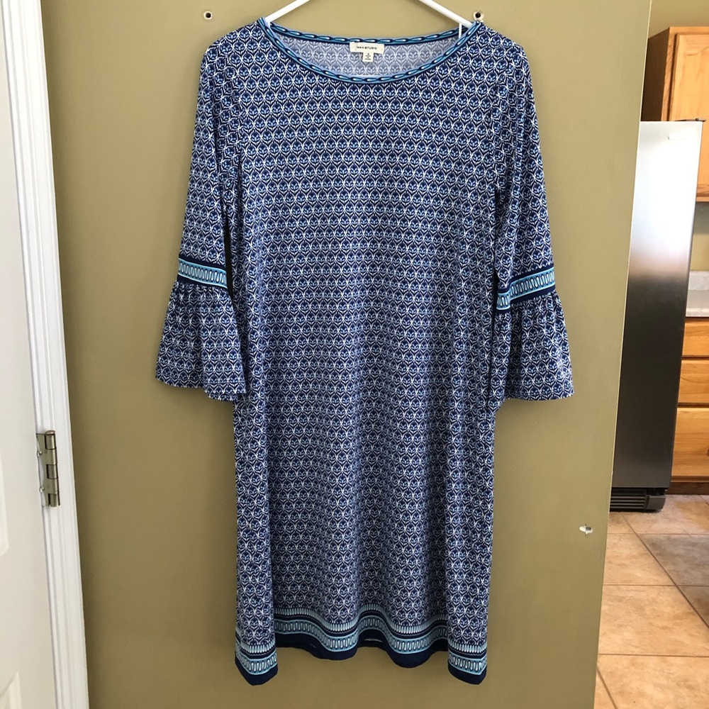Max studio blue dress M